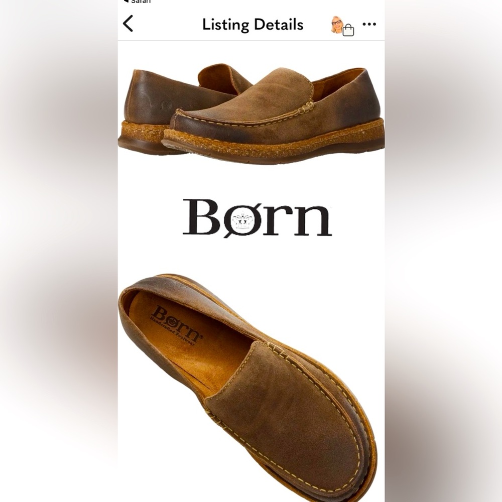 Born Brown Suede Loafers Slip-On Comfort